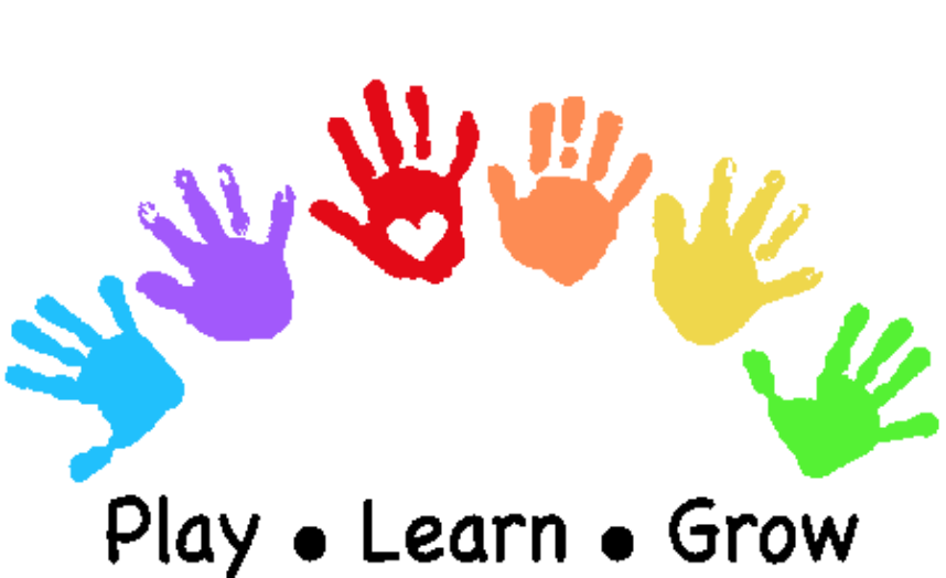 image of hands with play learn grow text